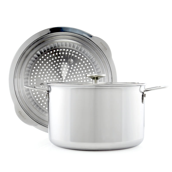 3.Clad 7 Qt. Stockpot & Steamer