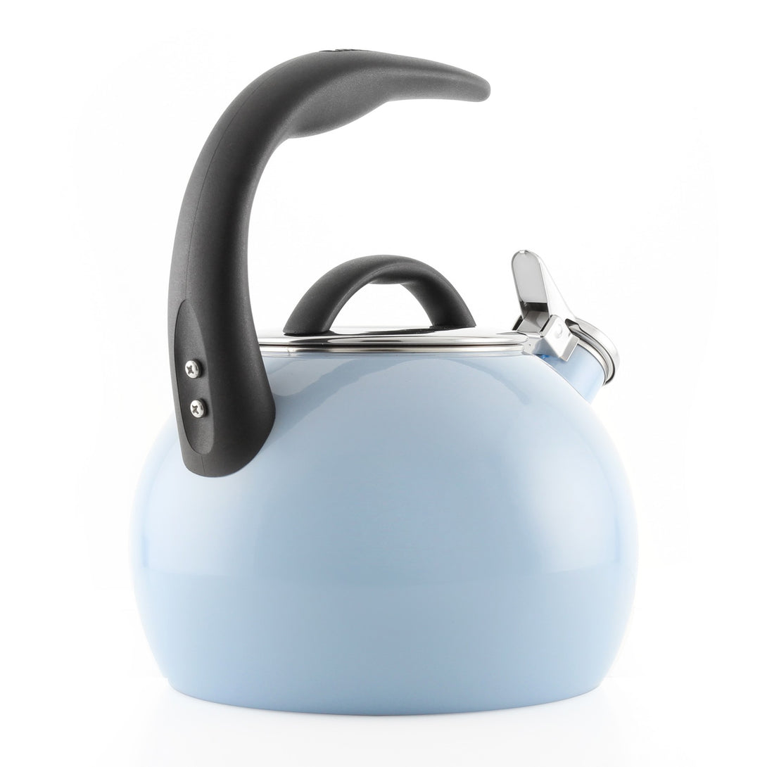 Enamel-on-Steel Anniversary Teakettle Collection 2 Quart in light blue