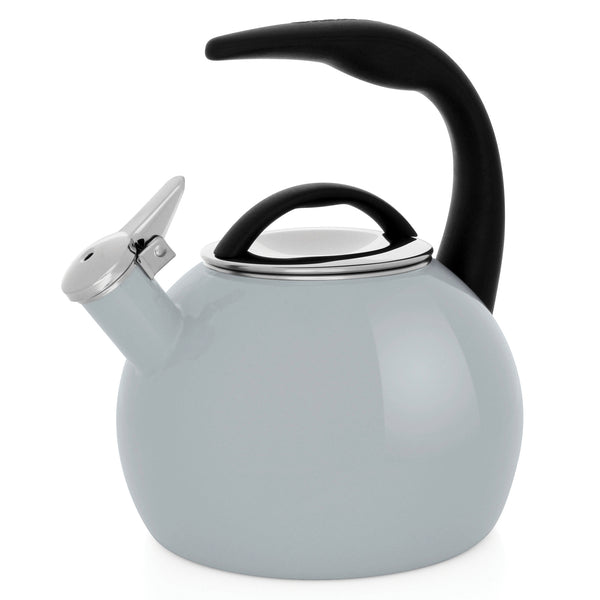 Enamel-on-Steel Anniversary Teakettle Collection 2 Quart in gray