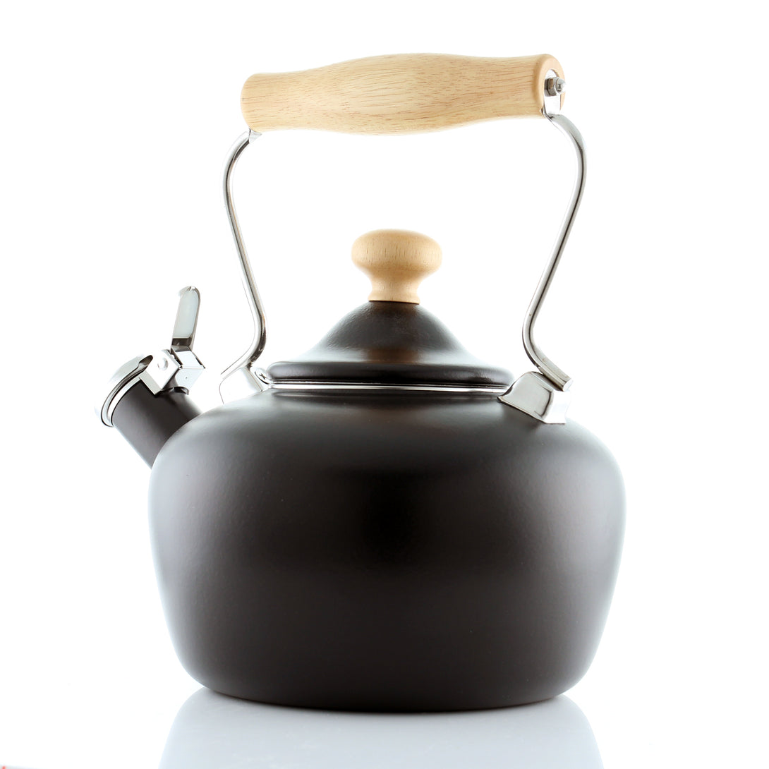 Enamel-on-Steel Carinawood Teakettle 1.8 Quart 