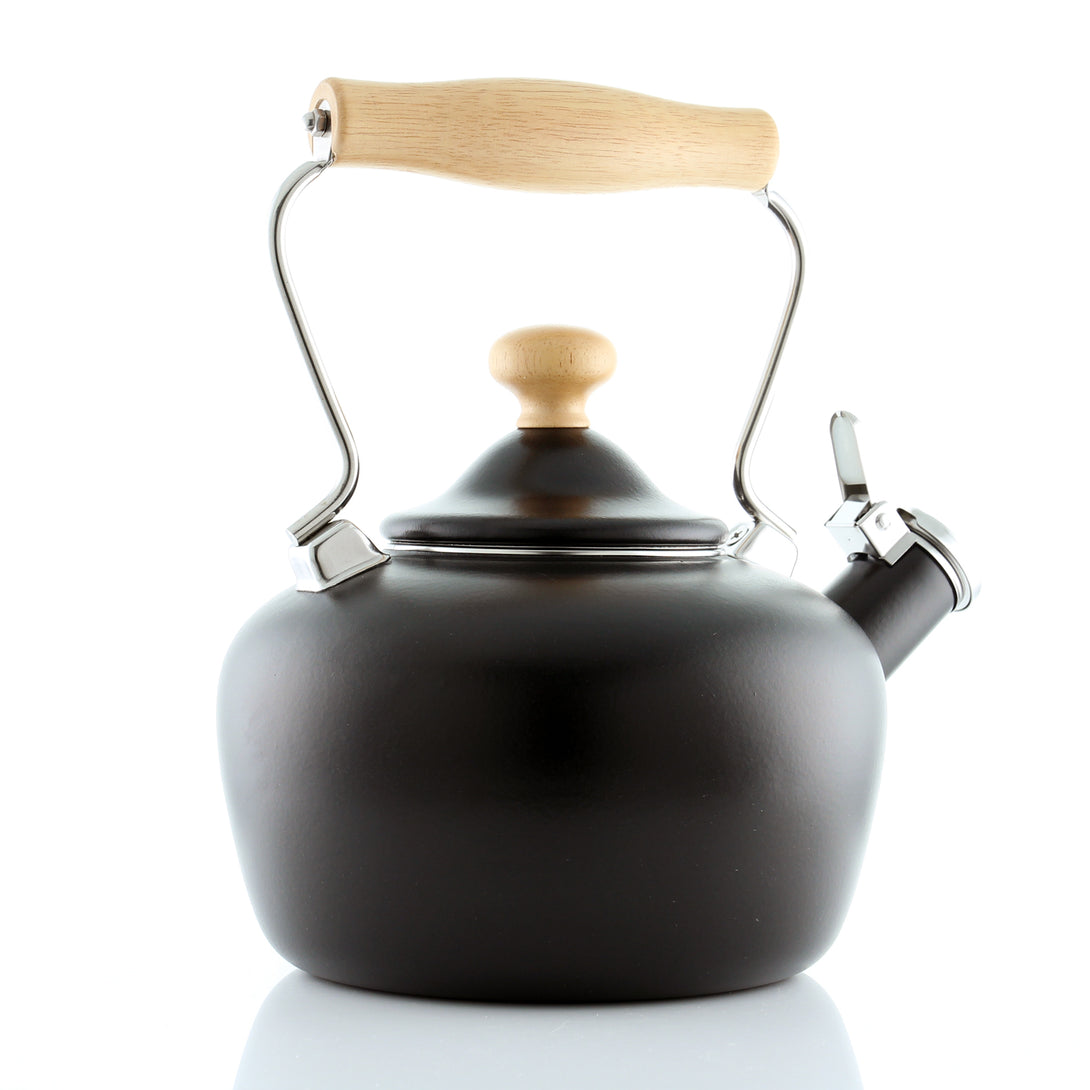 Enamel-on-Steel Carinawood Teakettle 1.8 Quart 