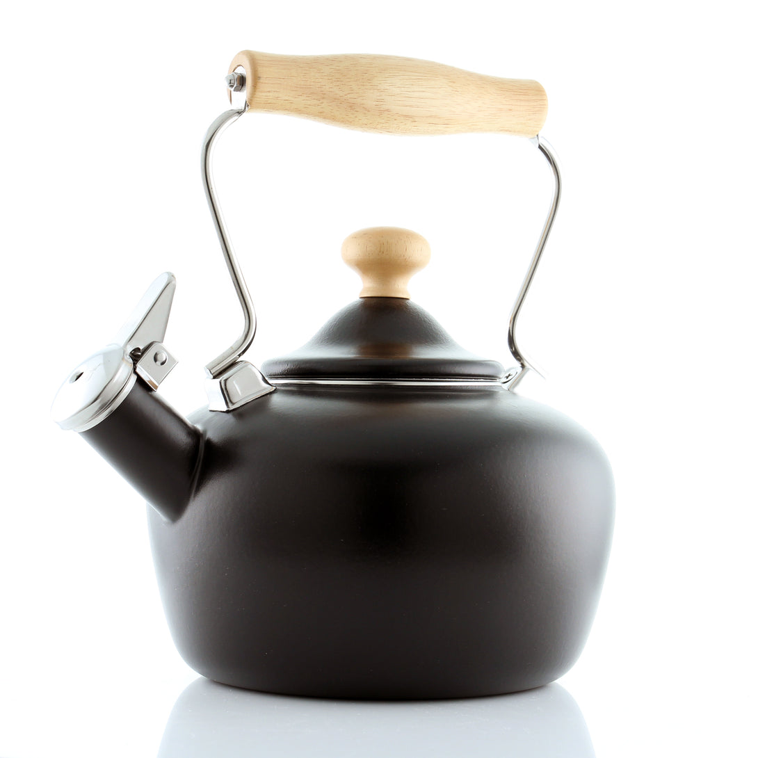 Enamel-on-Steel Carinawood Teakettle 1.8 Quart 