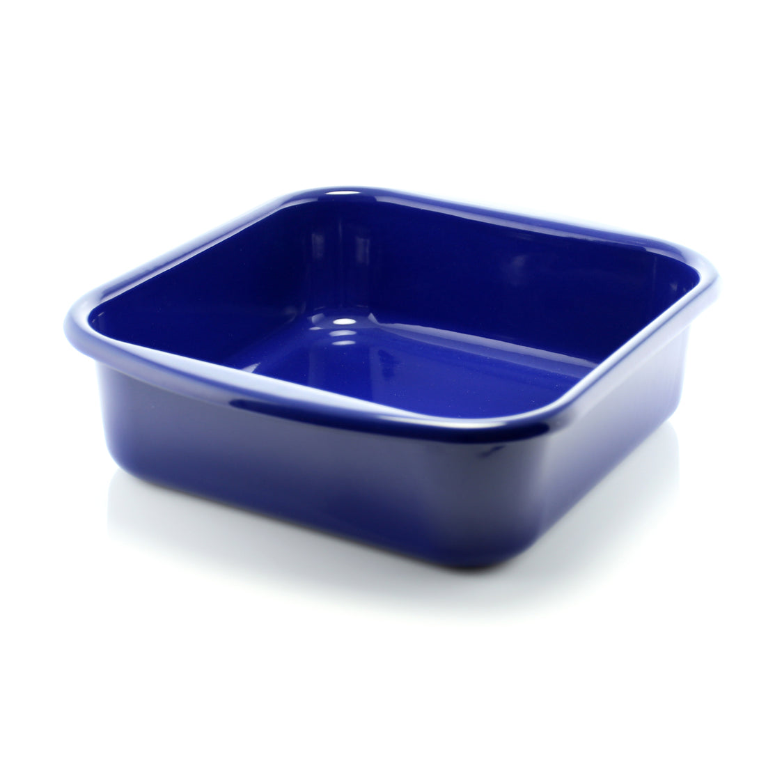 blue enamel bakeware square oven dish 8 inch