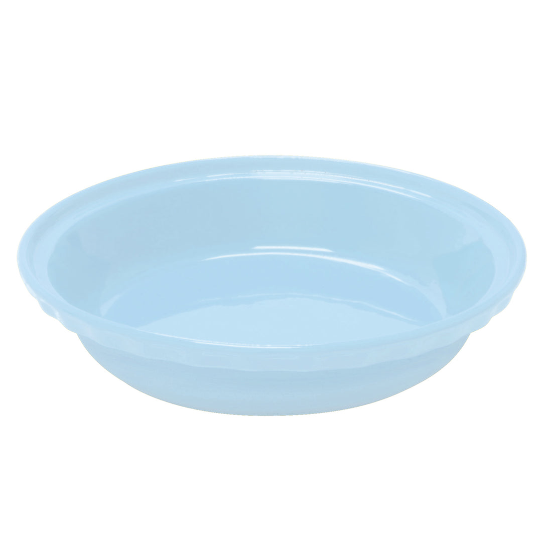 deep dish pie dish in glacier blue