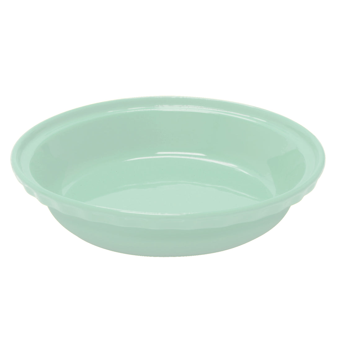 deep dish pie dish in sage green