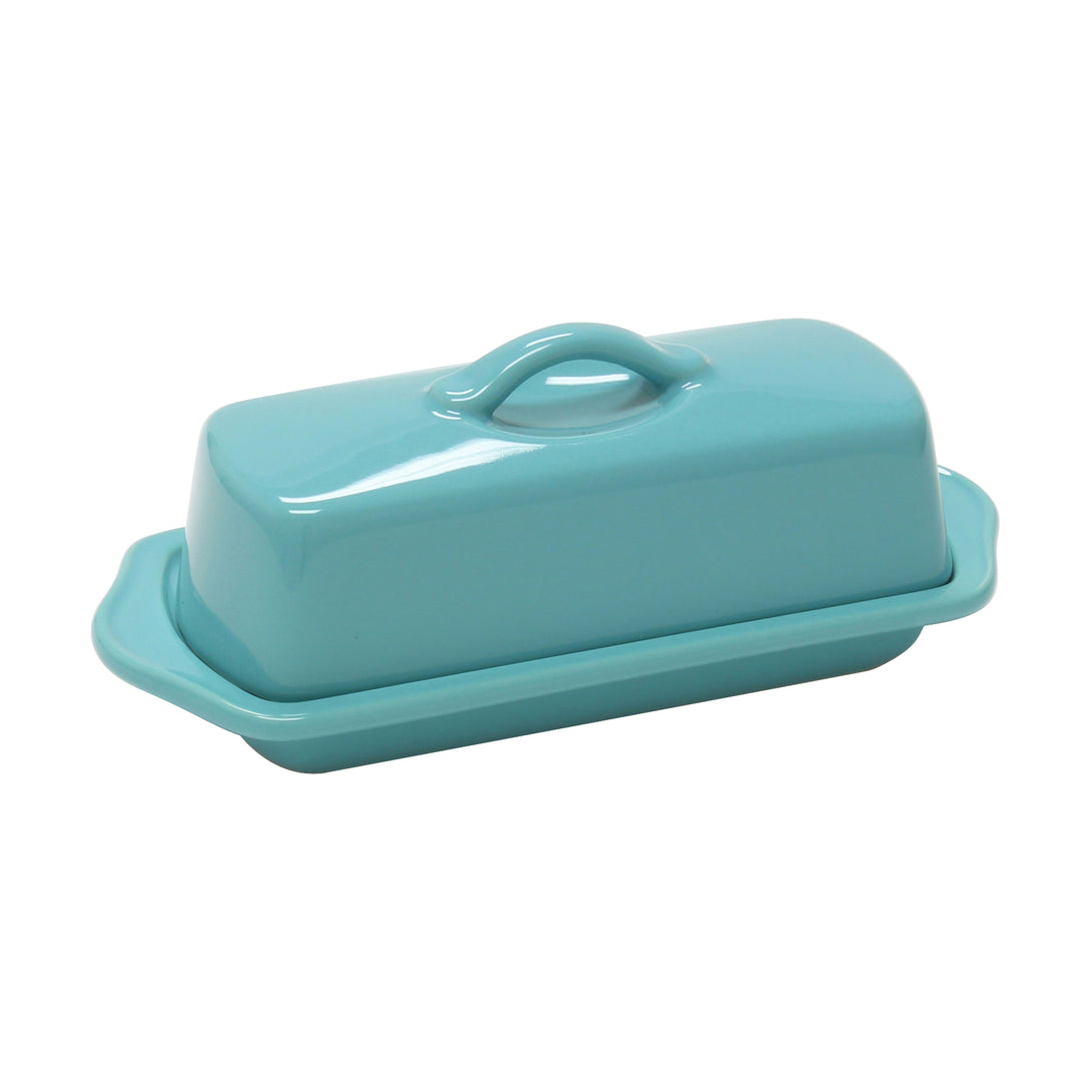 Full-Size Butter Dish in aqua blue