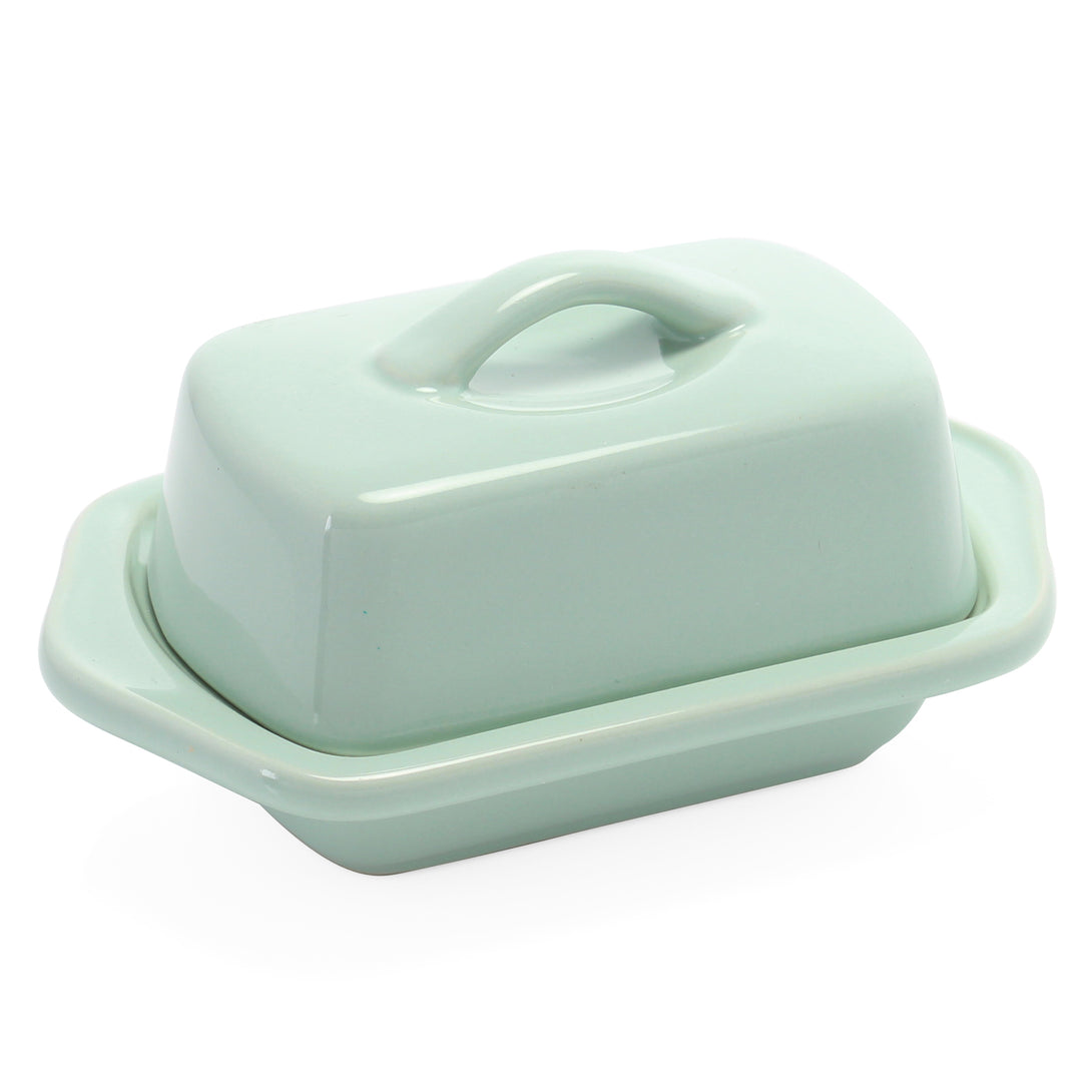 Mini Butter Dish in mint