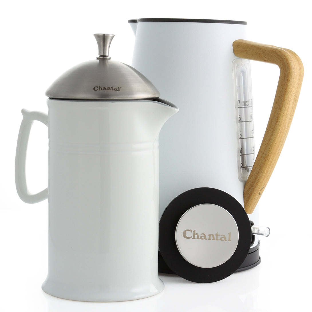 Oslo Ekettle and French Press Coffee Set white