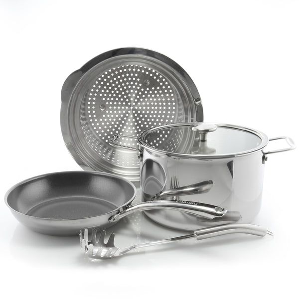 3clad 5 piece set with steamer