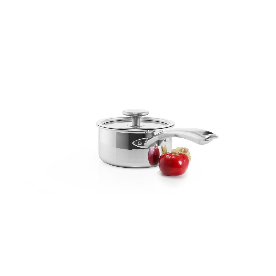 3.clad saucepan tri-ply polished 1 quart