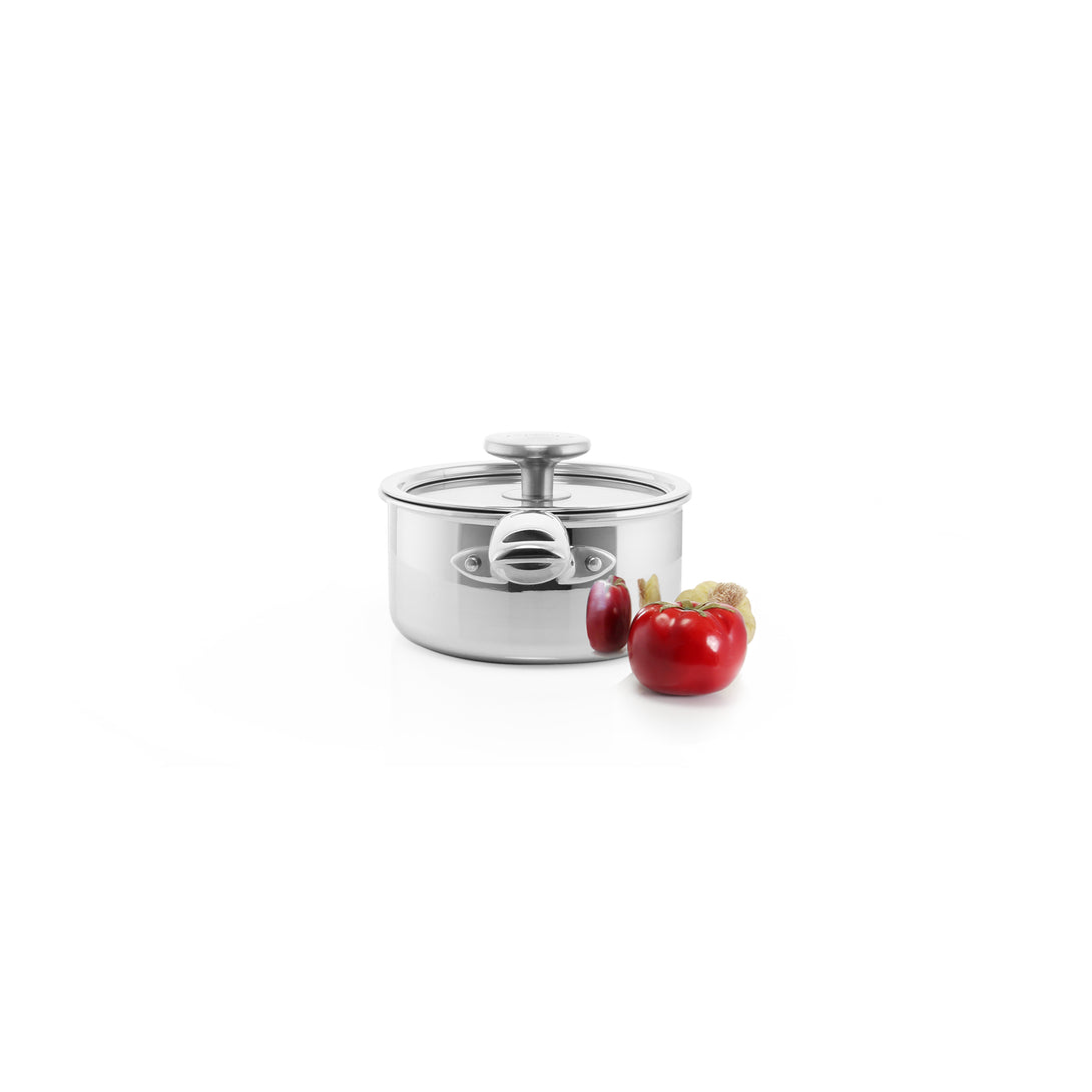 3.clad saucepan tri-ply polished 1 quart