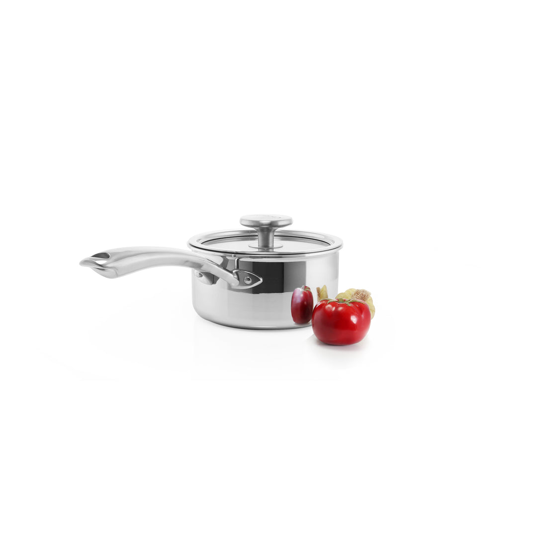 3.clad saucepan tri-ply polished 1 quart