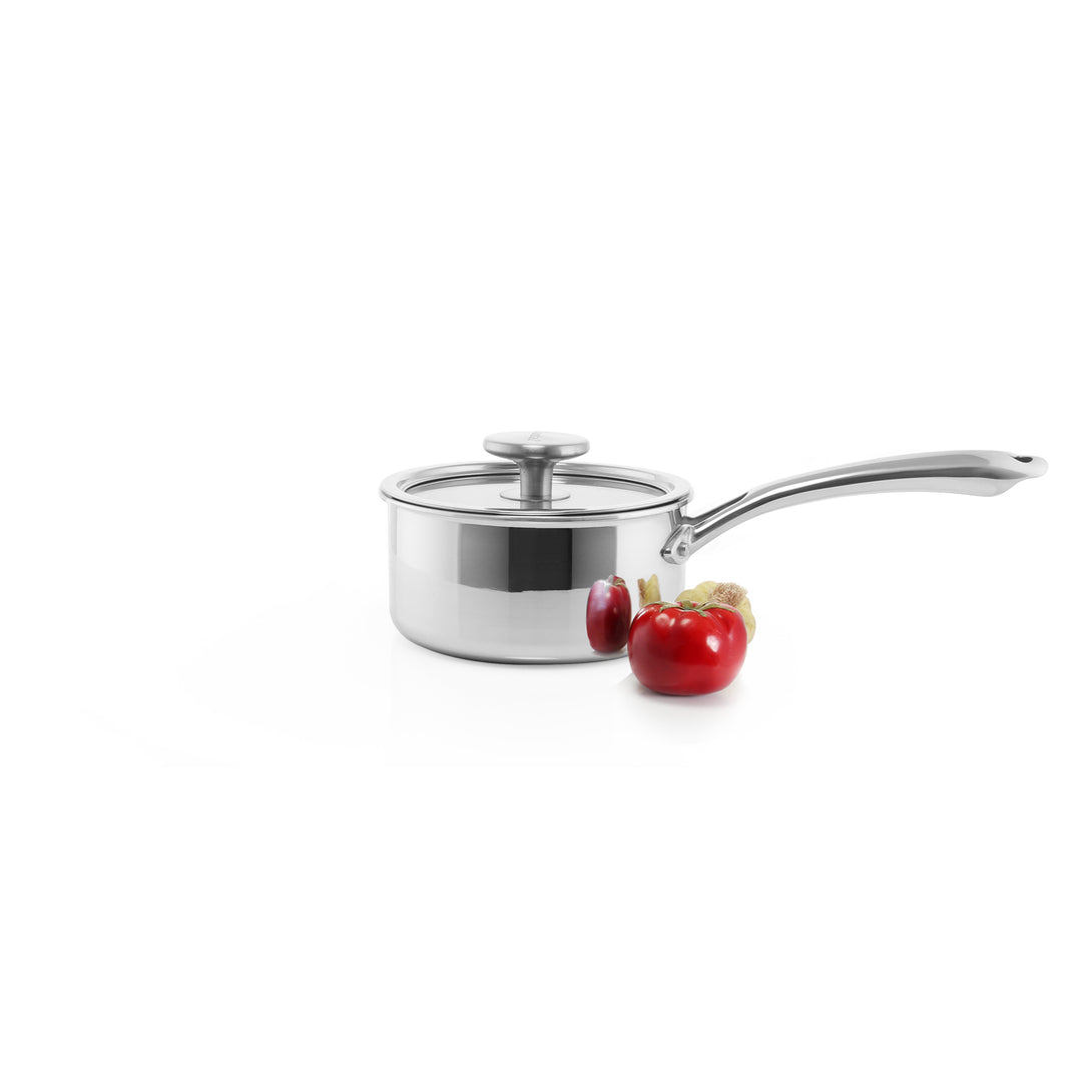 3.clad saucepan tri-ply polished 1 quart