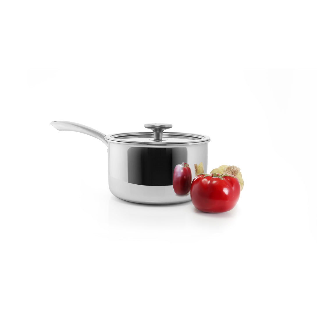 3.clad saucepan tri-ply polished 2.5 quart