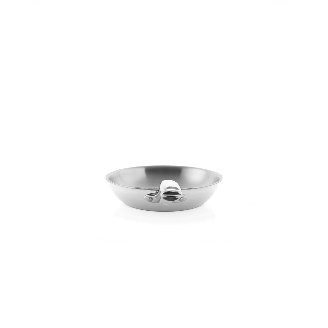 3.clad fry pan tri-ply polished 8 inch