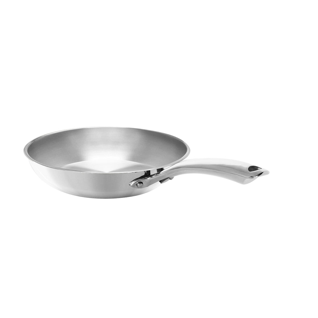 3.clad fry pan tri-ply polished 10 inch