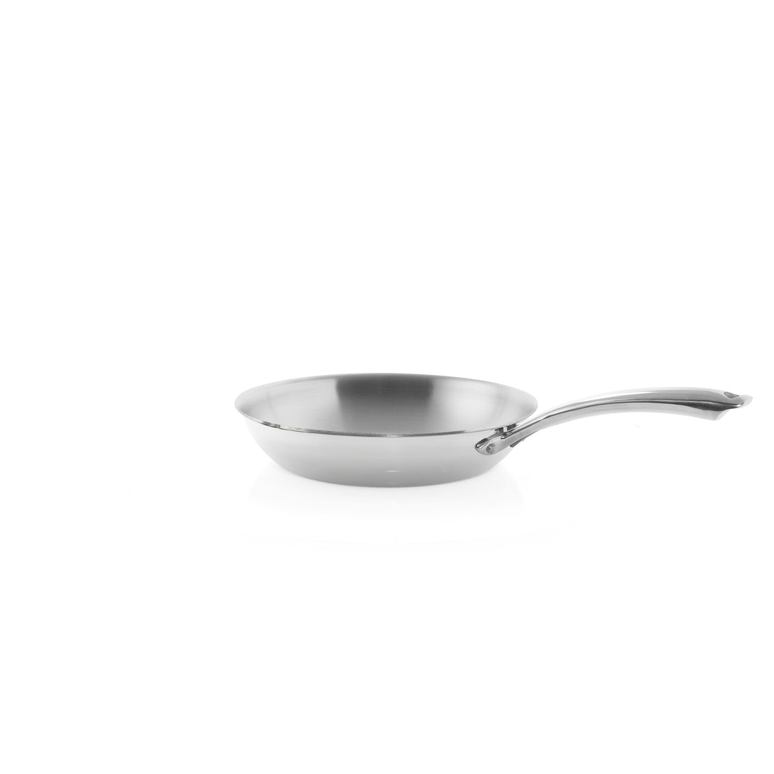 3.clad fry pan tri-ply polished 10 inch