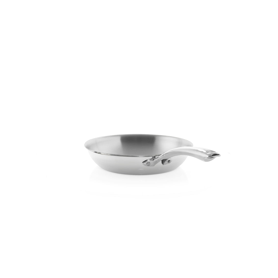 3.clad fry pan tri-ply polished 10 inch