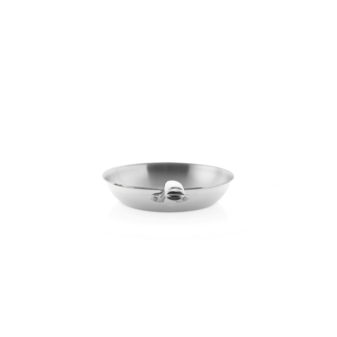 3.clad fry pan tri-ply polished 10 inch