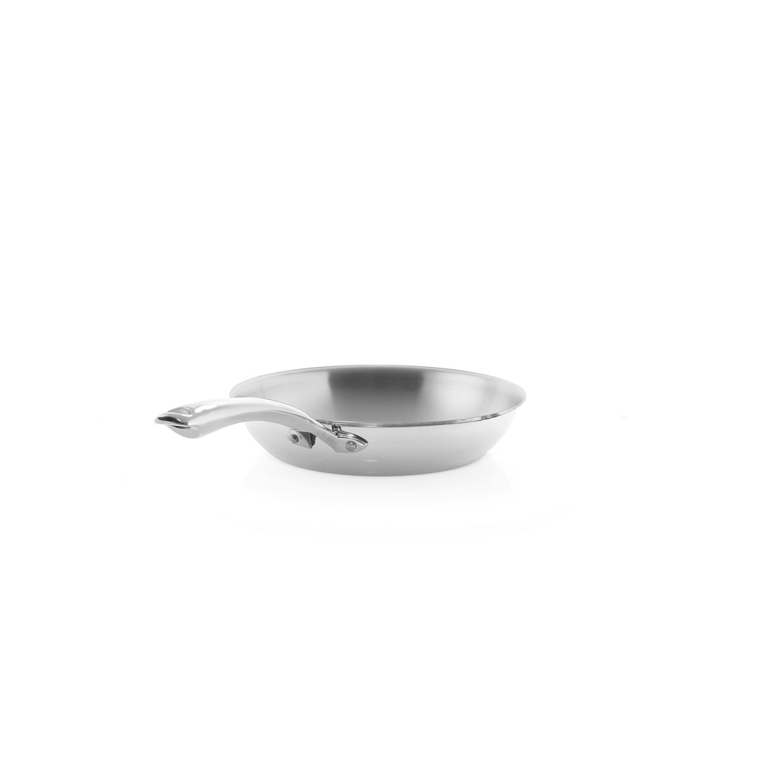 3.clad fry pan tri-ply polished 10 inch