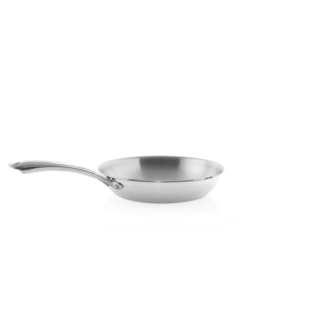 3.clad fry pan tri-ply polished 10 inch