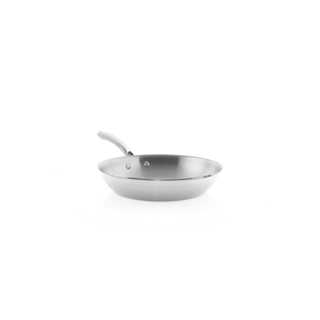 3.clad fry pan tri-ply polished 10 inch