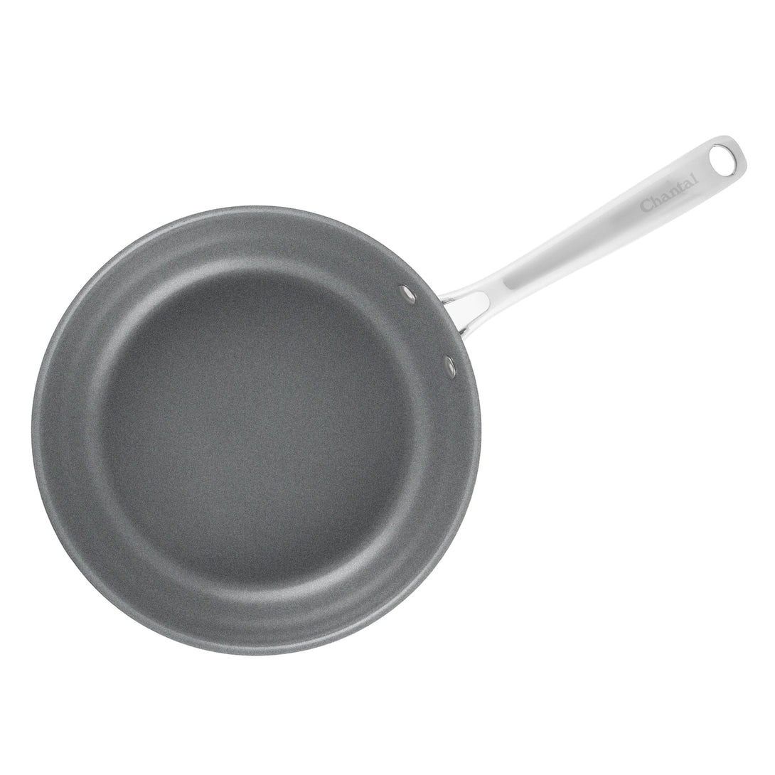 3.clad fry pan tri-ply ceramic coated polished 10 inch