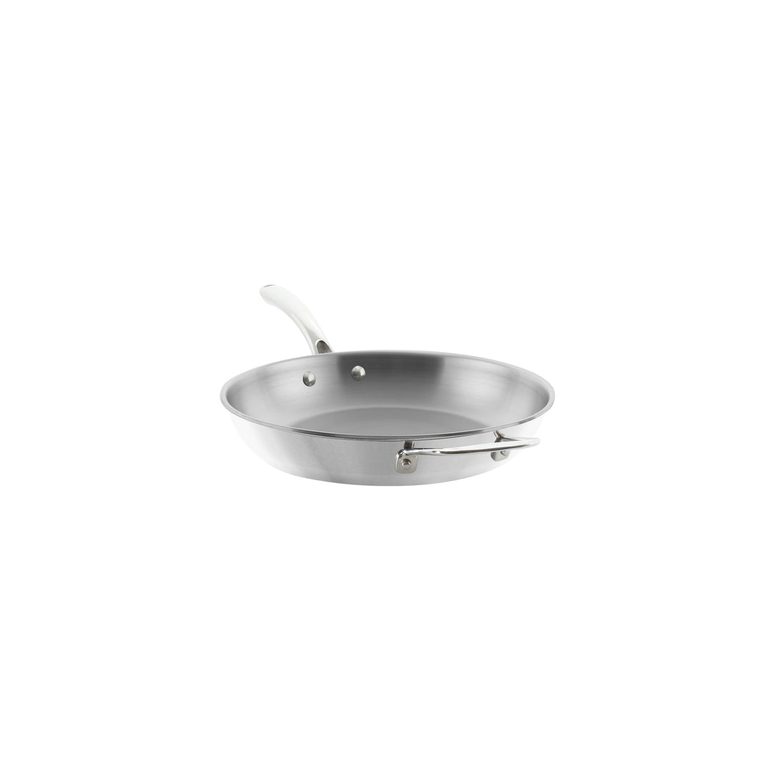 3.clad fry pan tri-ply polished 11 inch