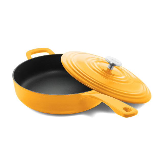 Cast Iron Saute pan Skillet with lid (4 Qt.)